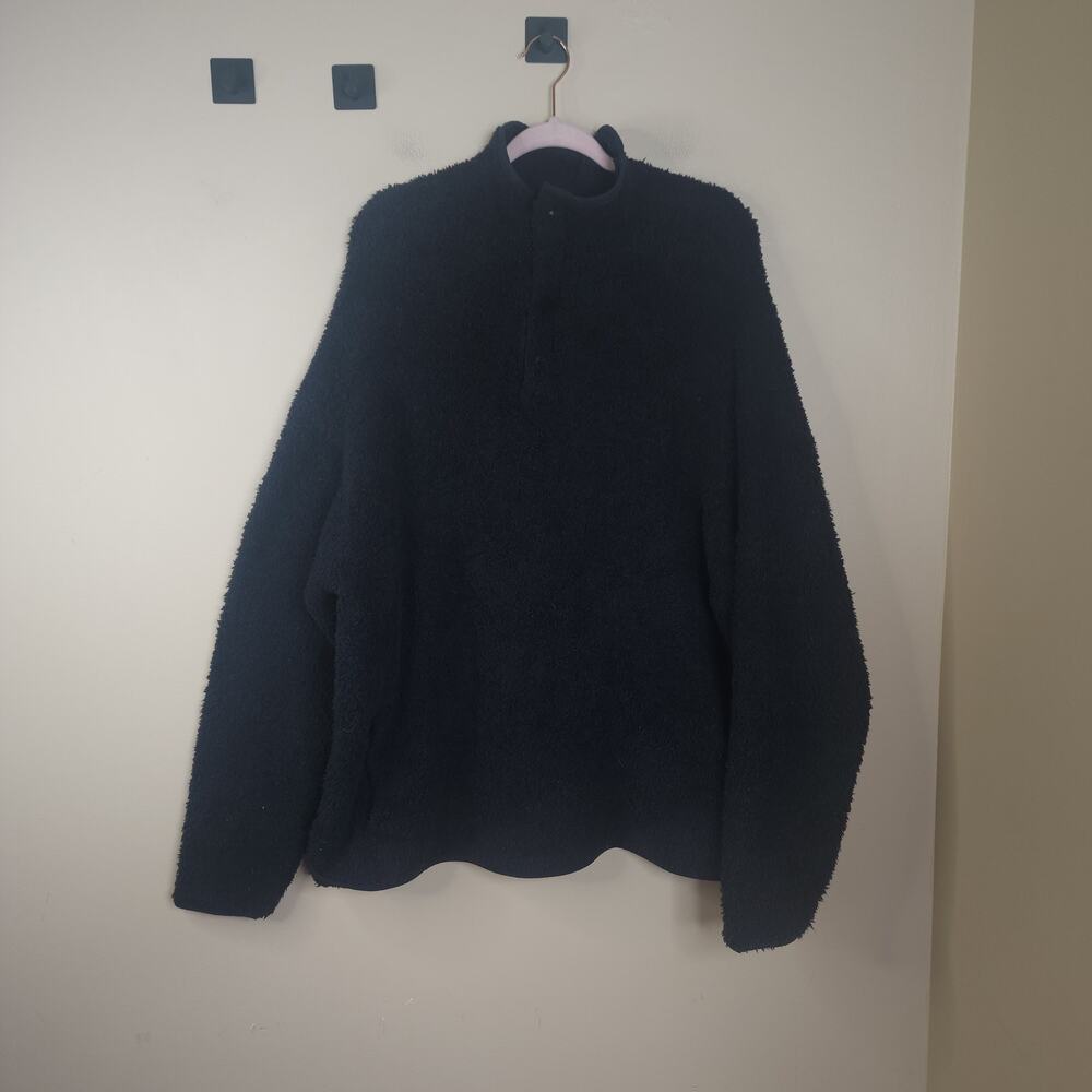Skims Cozy Knit Pullover in Onyx Size 4X/5X